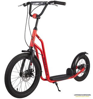 Самокат внедорожный Novatrack City Line, диск торм. 18"/14",max 120кг,красный